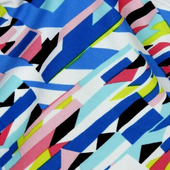 (NWT) GO by Gossip Crossed Signals Printed Racerback Tankini Royal Blue Multi S - Picture 7 of 7